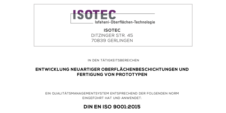 Zertifikat ISO-TEC